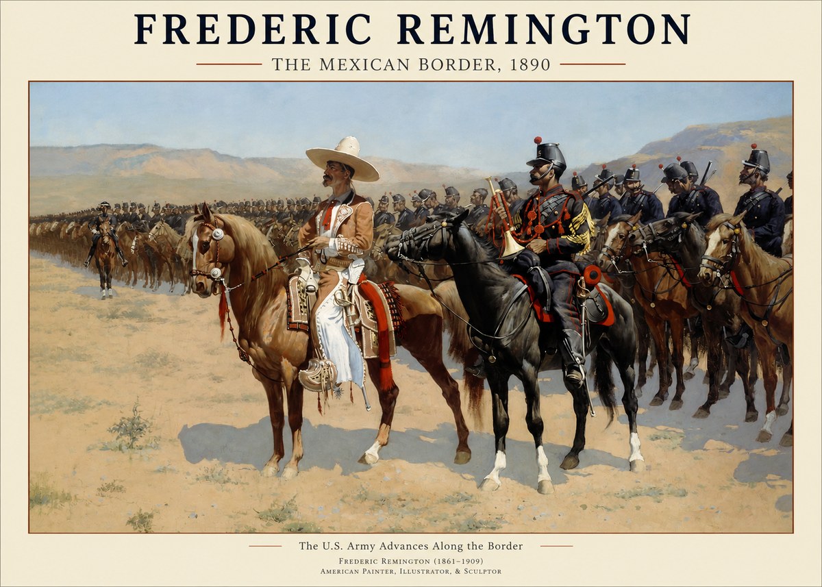 Frederic Remington The U.s. Army Advances Along the Border No1 - Póster