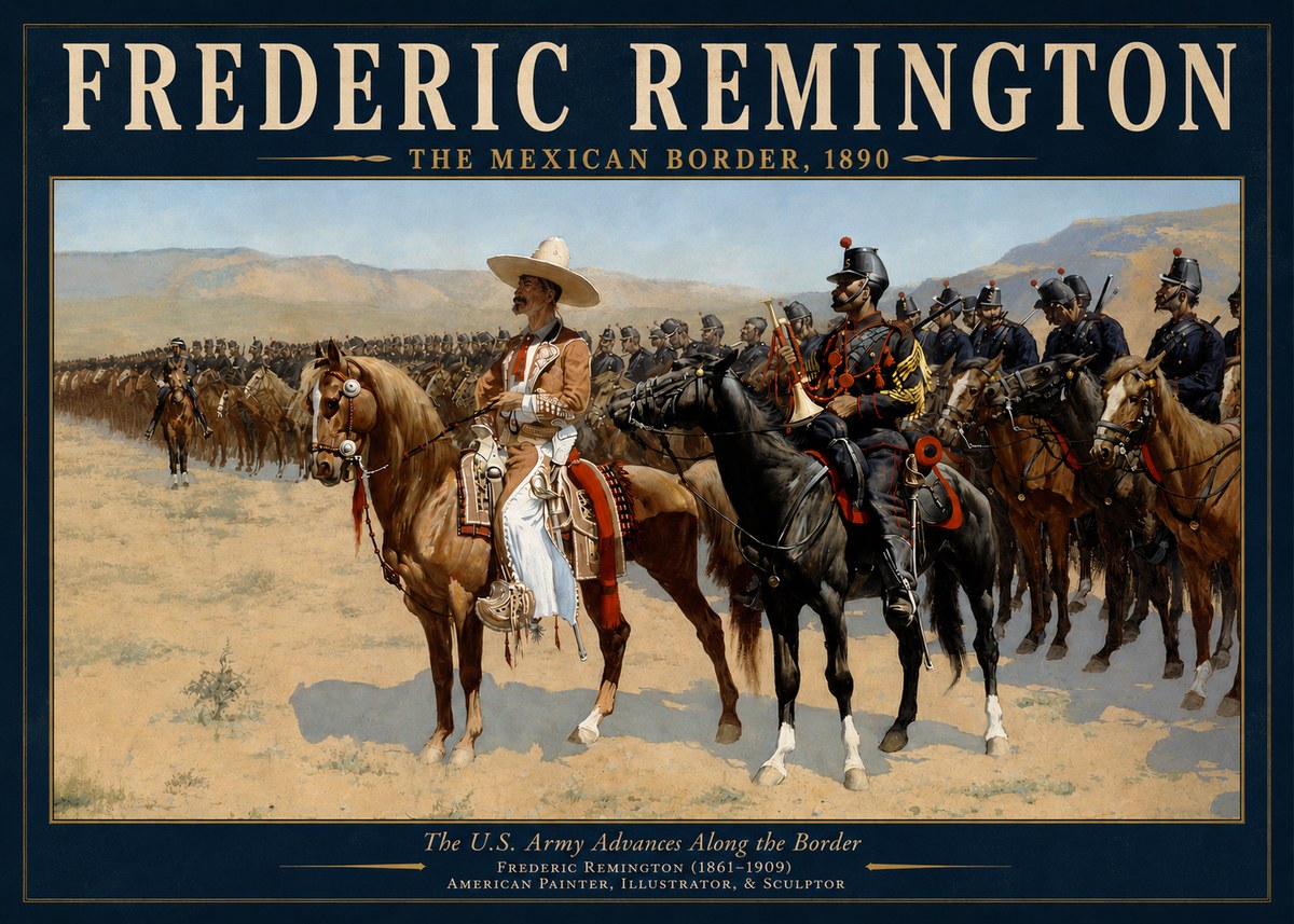 Frederic Remington The U.s. Army Advances Along the Border No3 - Póster