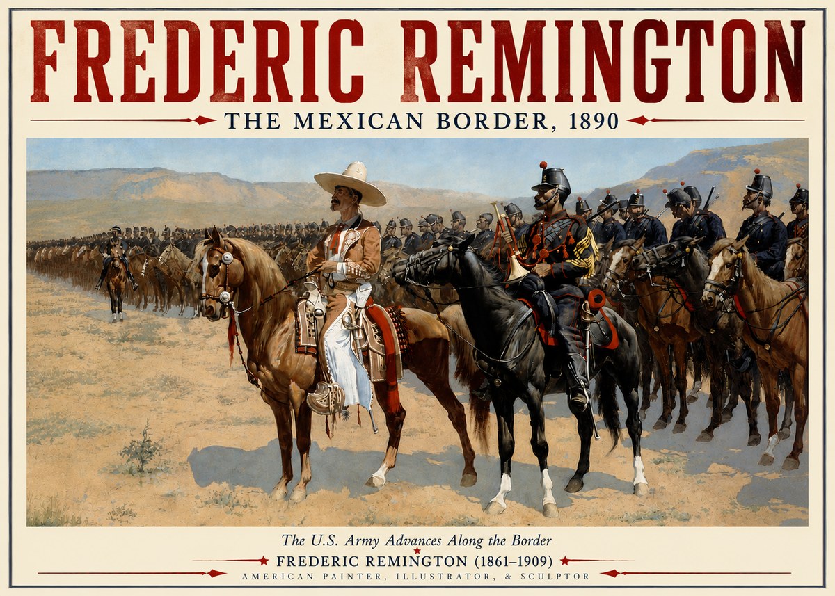 Frederic Remington The U.s. Army Advances Along the Border No4 - Póster