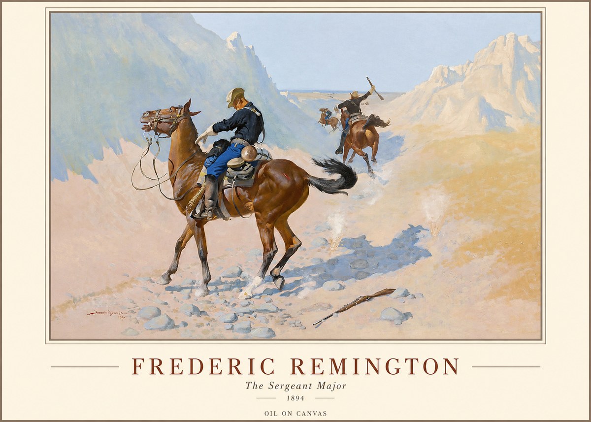 Frederic Remington The Sergeant Major No1 - Póster