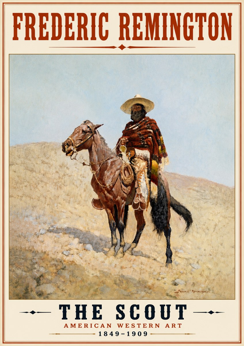 Frederic Remington The Scout I No6 - Póster