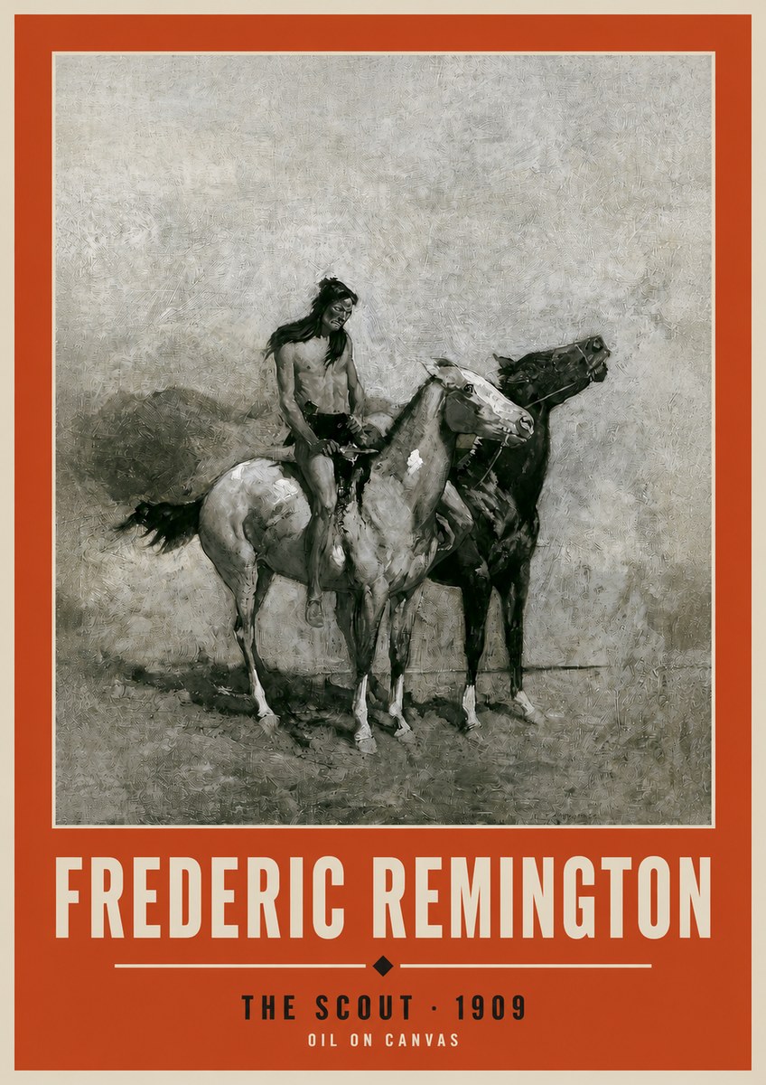 Frederic Remington The Scout II No2 - Póster