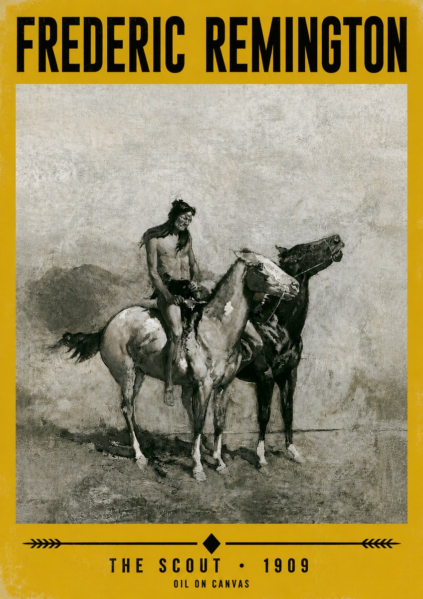 Frederic Remington The Scout II No3 - Póster
