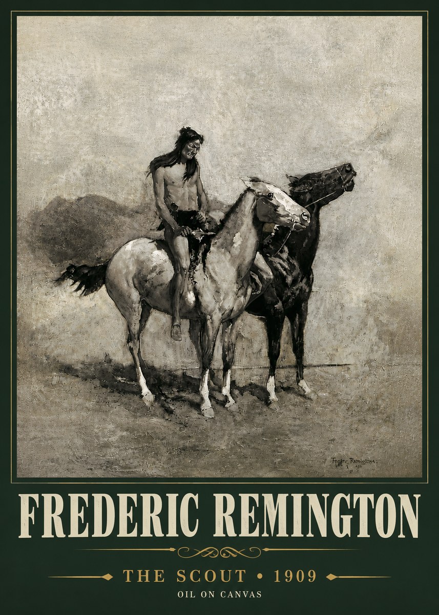 Frederic Remington The Scout II No4 - Póster