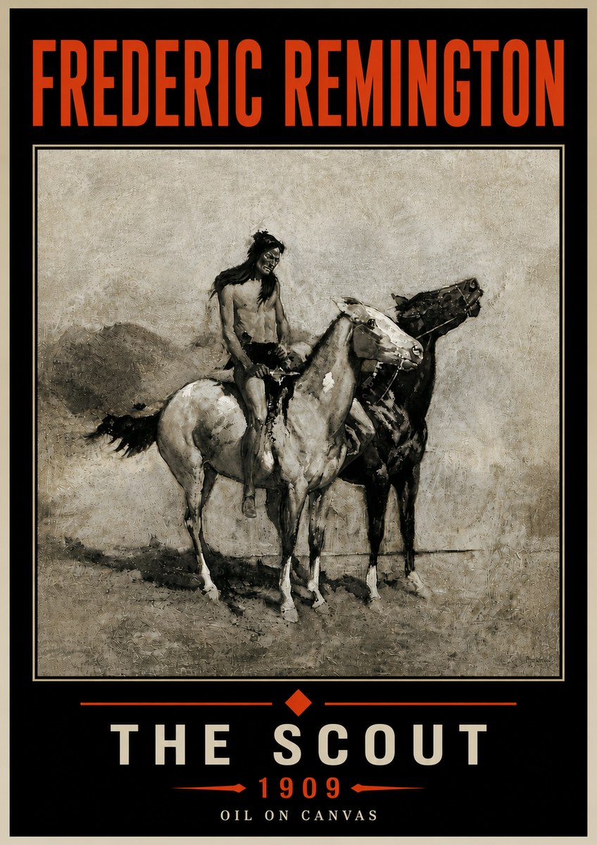 Frederic Remington The Scout II No6 - Póster