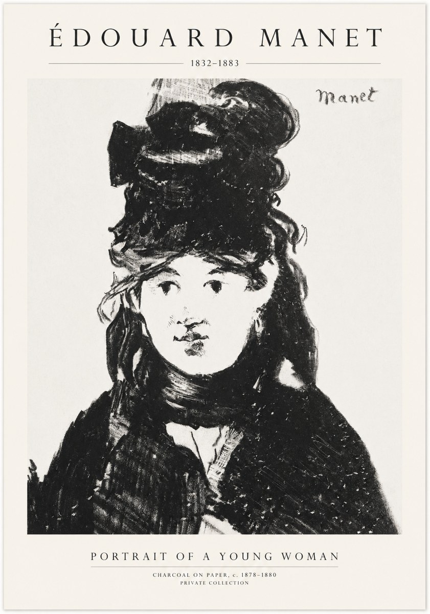 Édouard Manet Portrait of a Young Woman II No1 - Póster