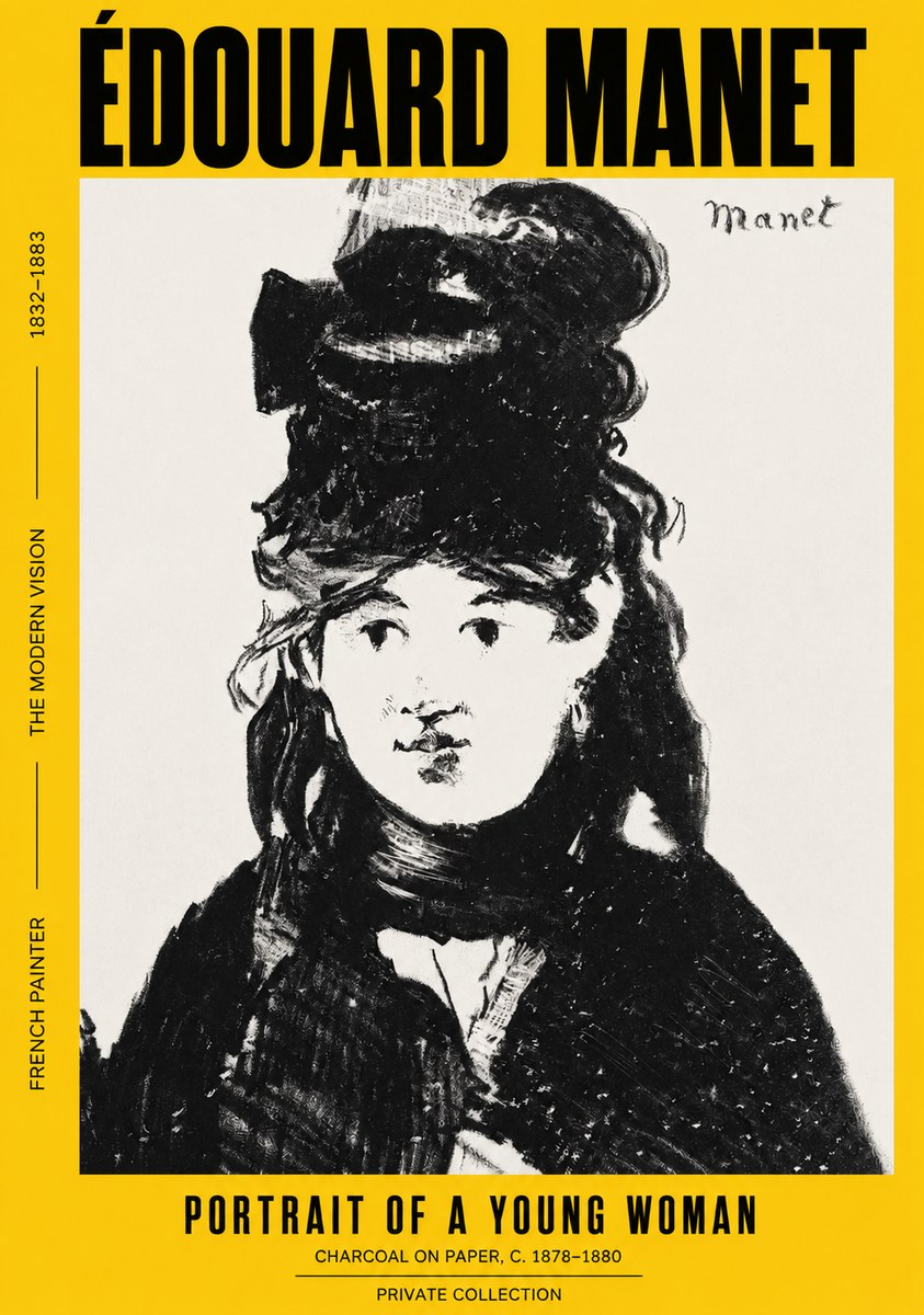 Édouard Manet Portrait of a Young Woman II No2 - Póster