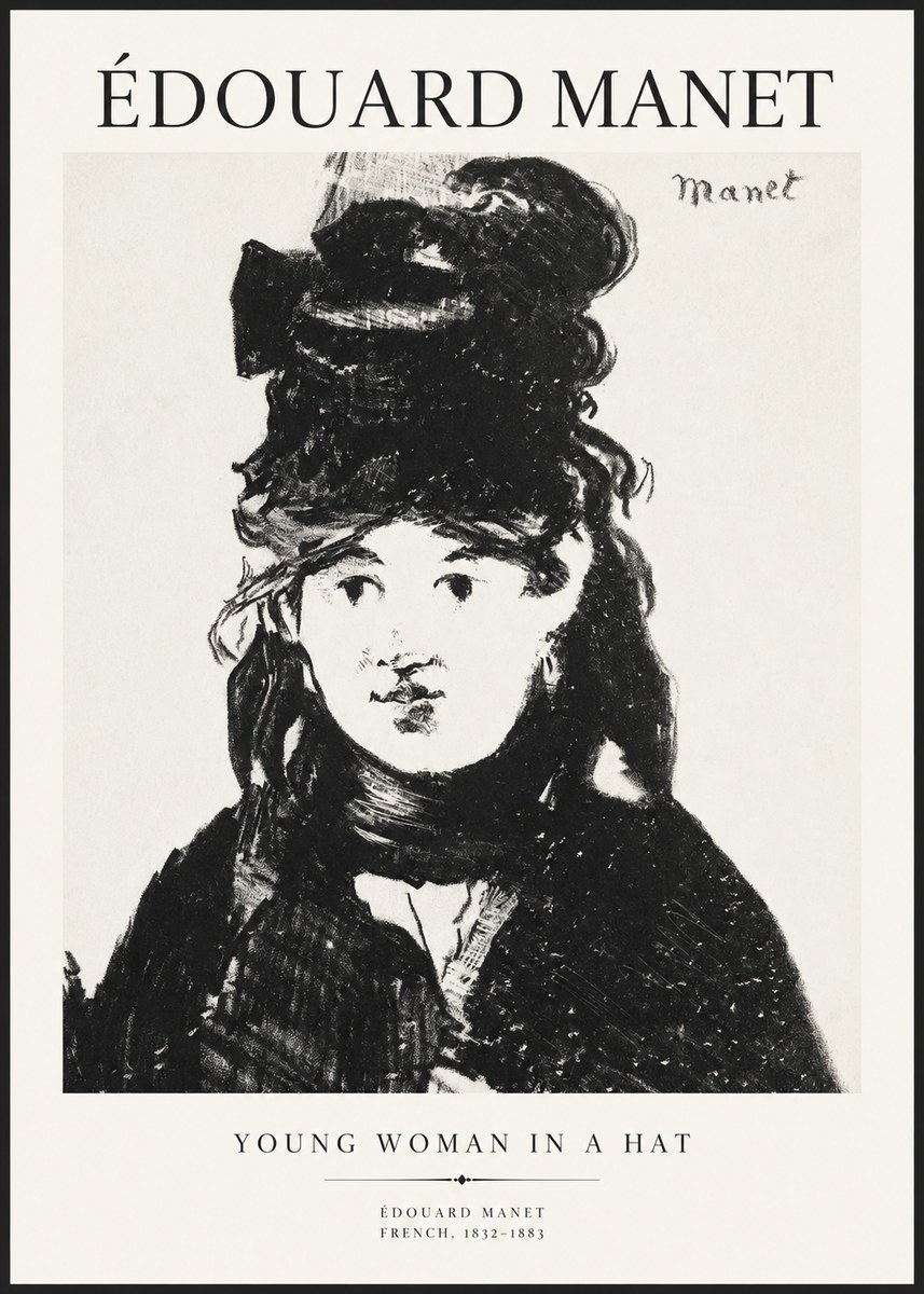 Édouard Manet Portrait of a Young Woman II No3 - Póster