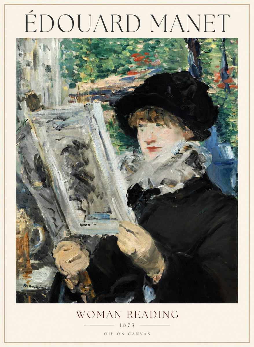 Édouard Manet Woman Reading No1 - Póster