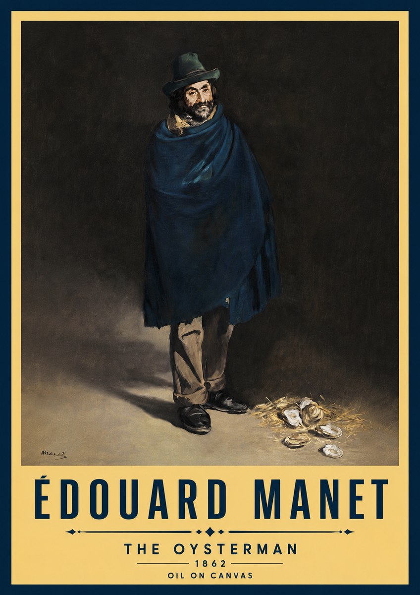 Édouard Manet The Oysterman No5 - Póster