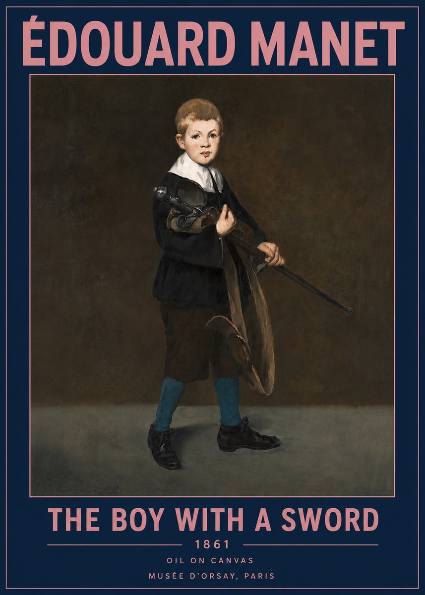 Édouard Manet The Boy with a Sword No4 - Póster