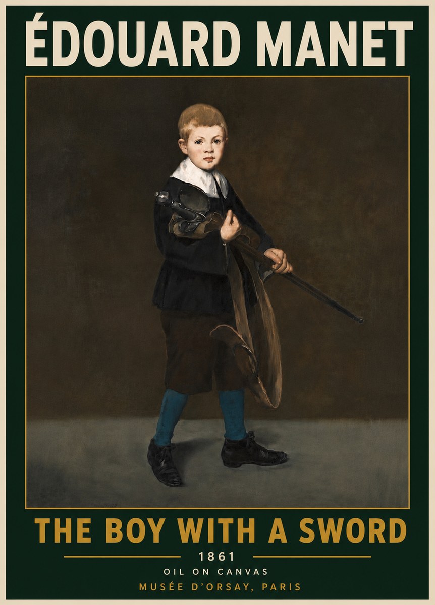 Édouard Manet The Boy with a Sword No6 - Póster