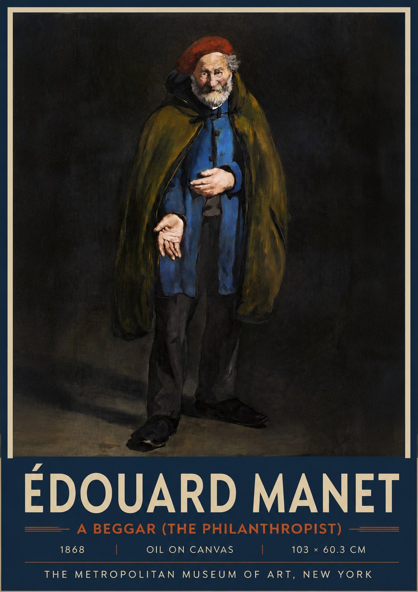 Édouard Manet A Beggar (the Philanthropist) No5 - Póster