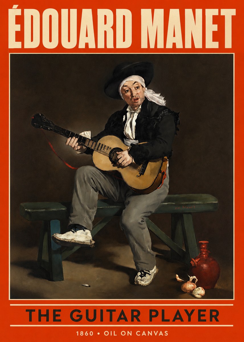 Édouard Manet The Guitar Player No2 - Póster