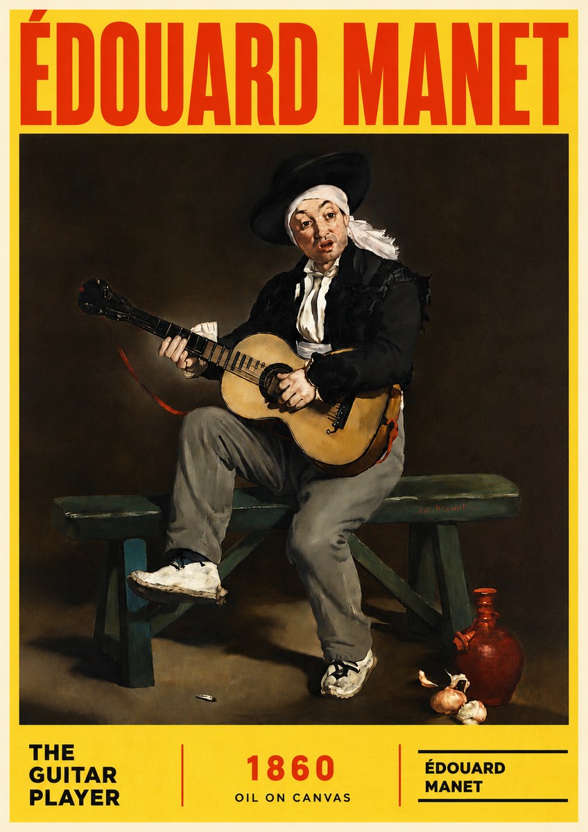 Édouard Manet The Guitar Player No6 - Póster