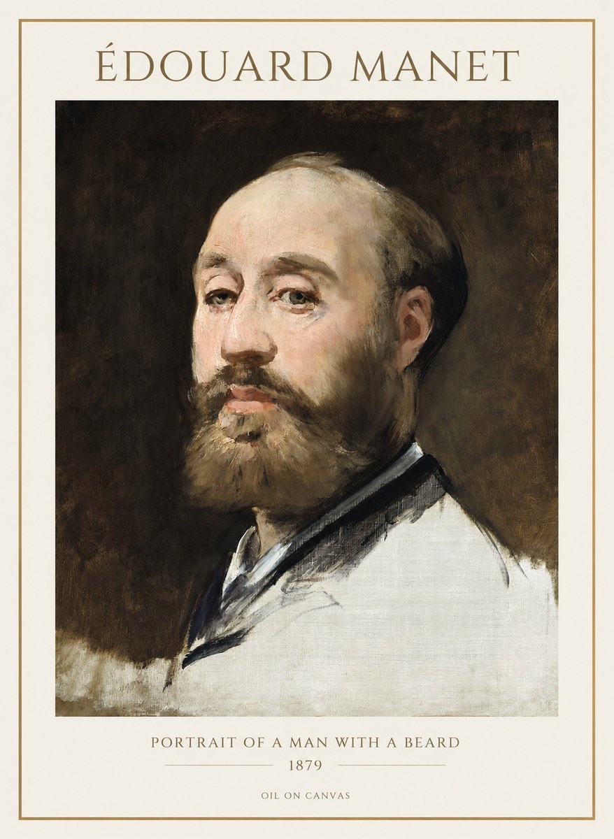 Édouard Manet Portrait of a Man with a Beard No1 - Póster