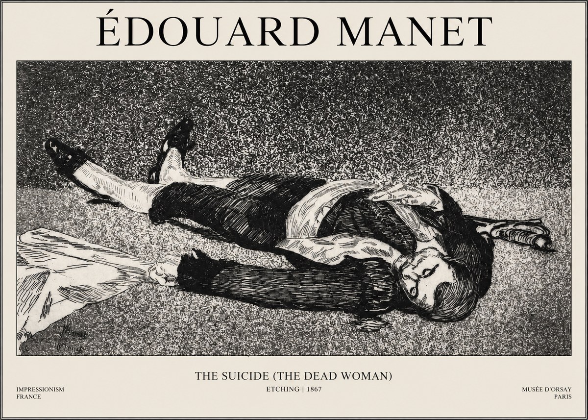 Édouard Manet The Suicide (the Dead Woman) No1 - Póster