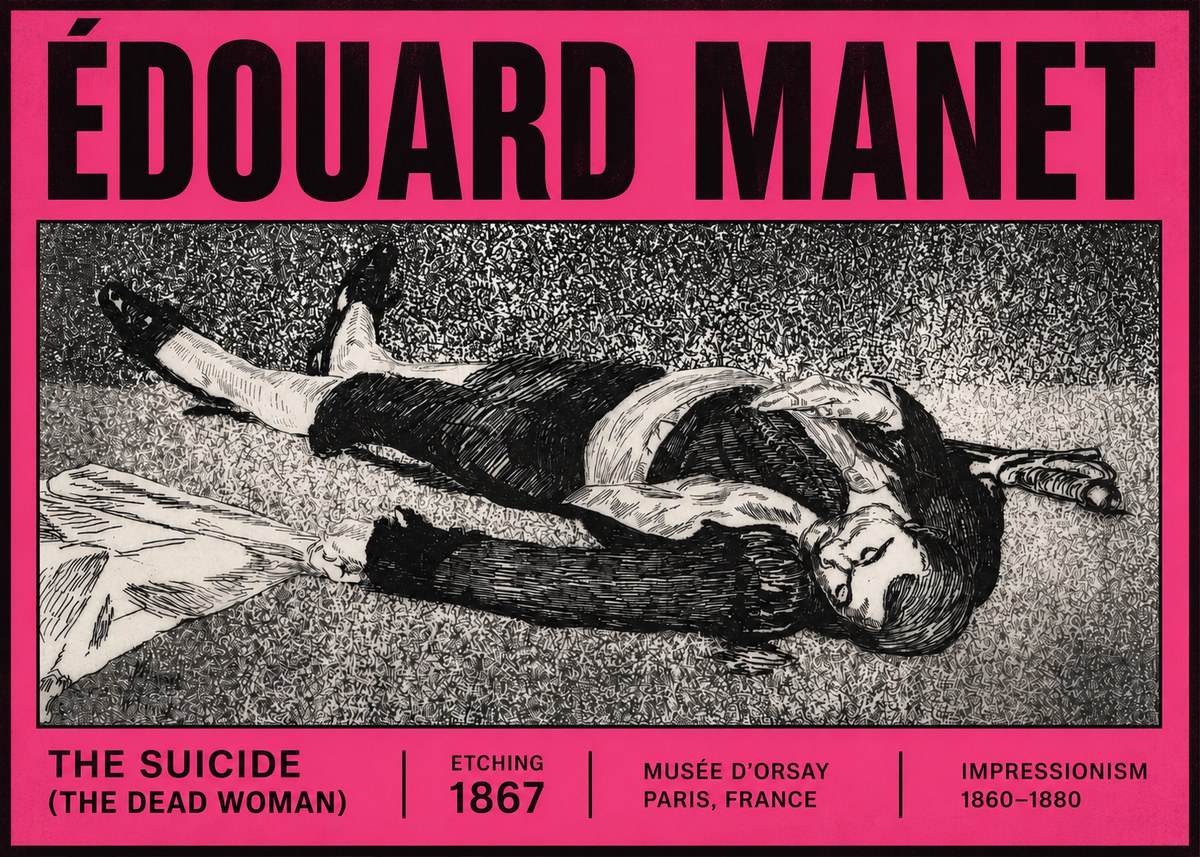 Édouard Manet The Suicide (the Dead Woman) No5 - Póster