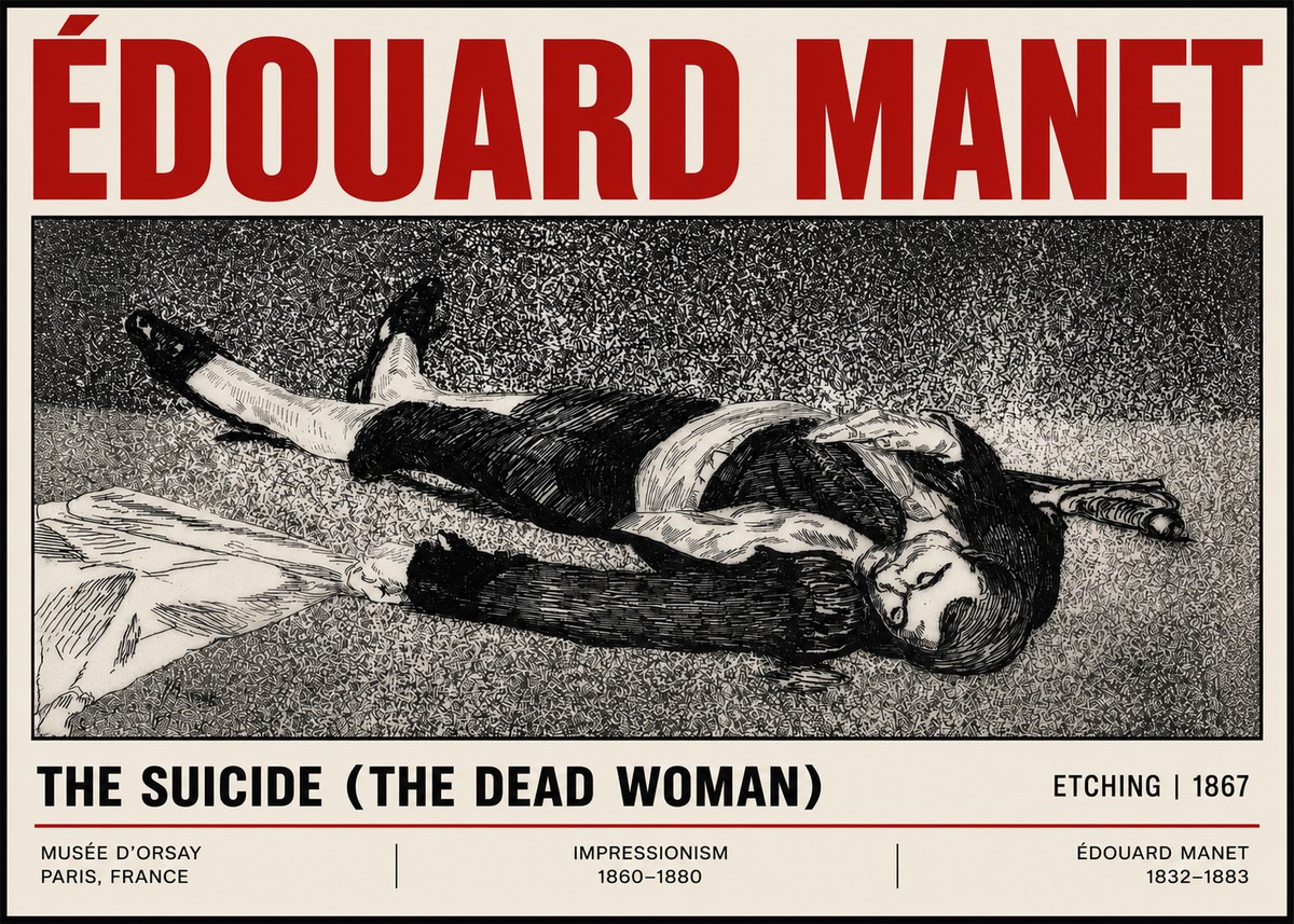 Édouard Manet The Suicide (the Dead Woman) No6 - Póster