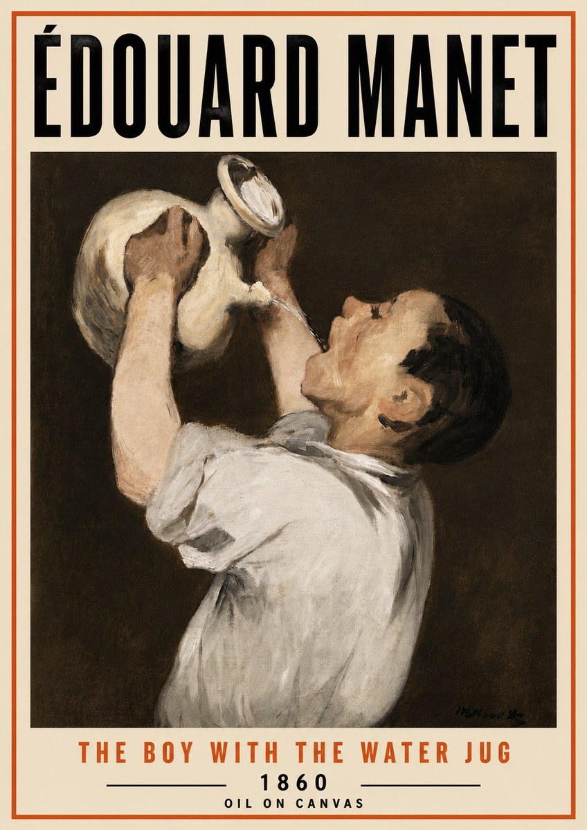 Édouard Manet The Boy with the Water Jug No5 - Póster