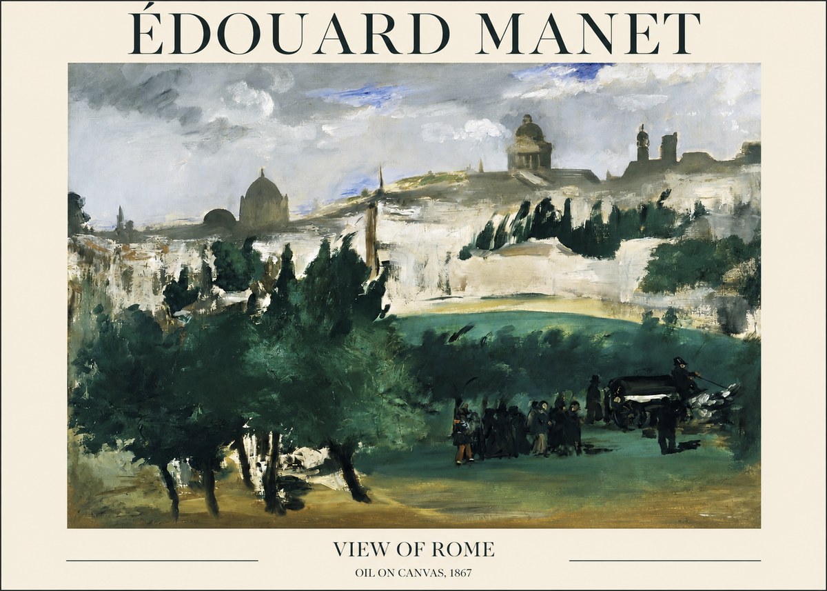 Édouard Manet View of Rome No1 - Póster