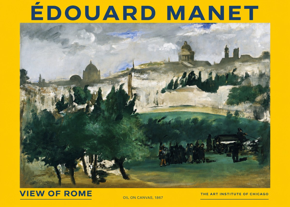 Édouard Manet View of Rome No2 - Póster