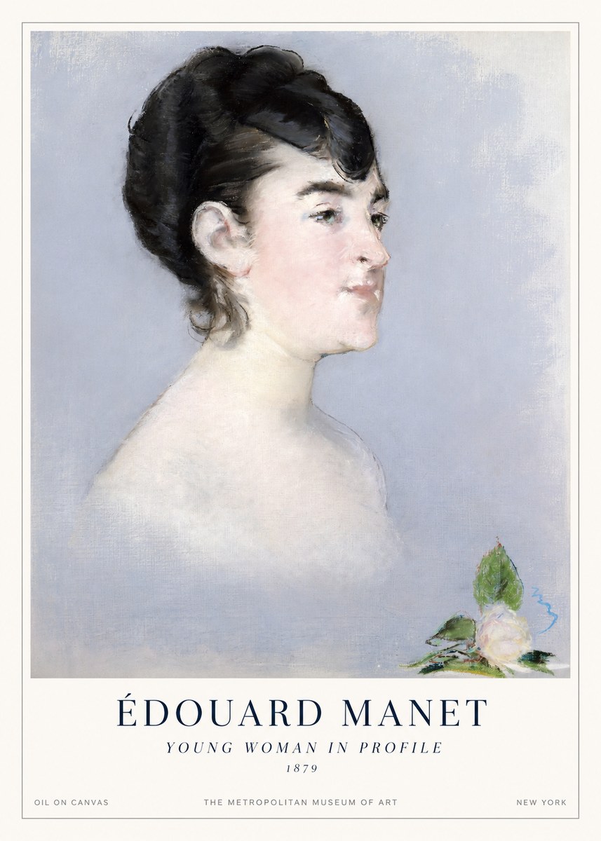 Édouard Manet Young Woman in Profile No1 - Póster