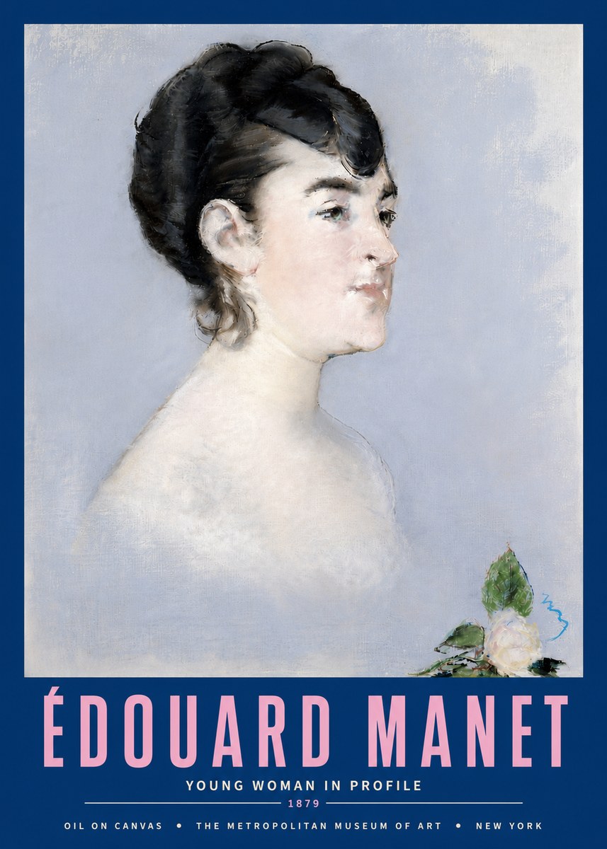 Édouard Manet Young Woman in Profile No4 - Póster