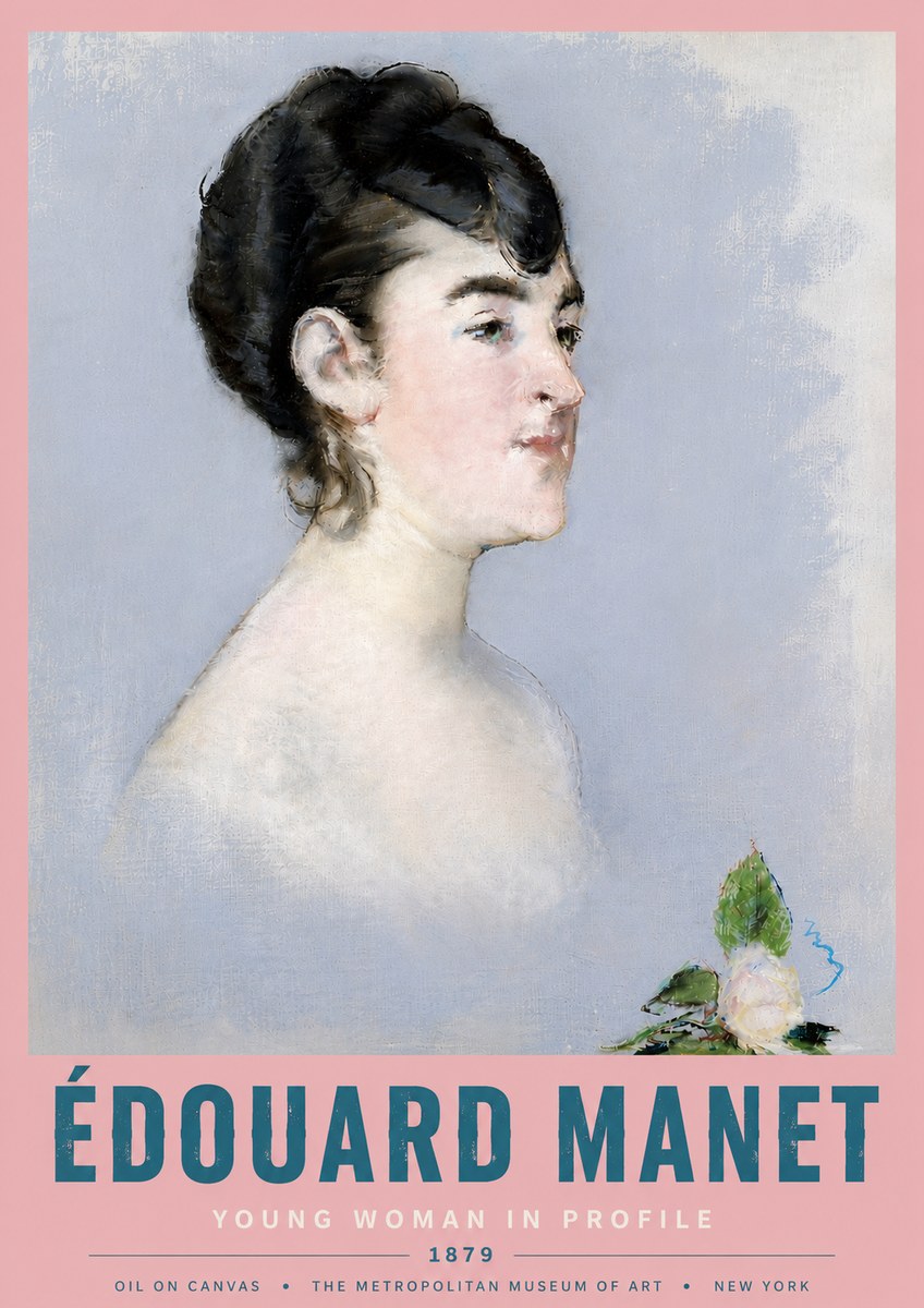 Édouard Manet Young Woman in Profile No6 - Póster