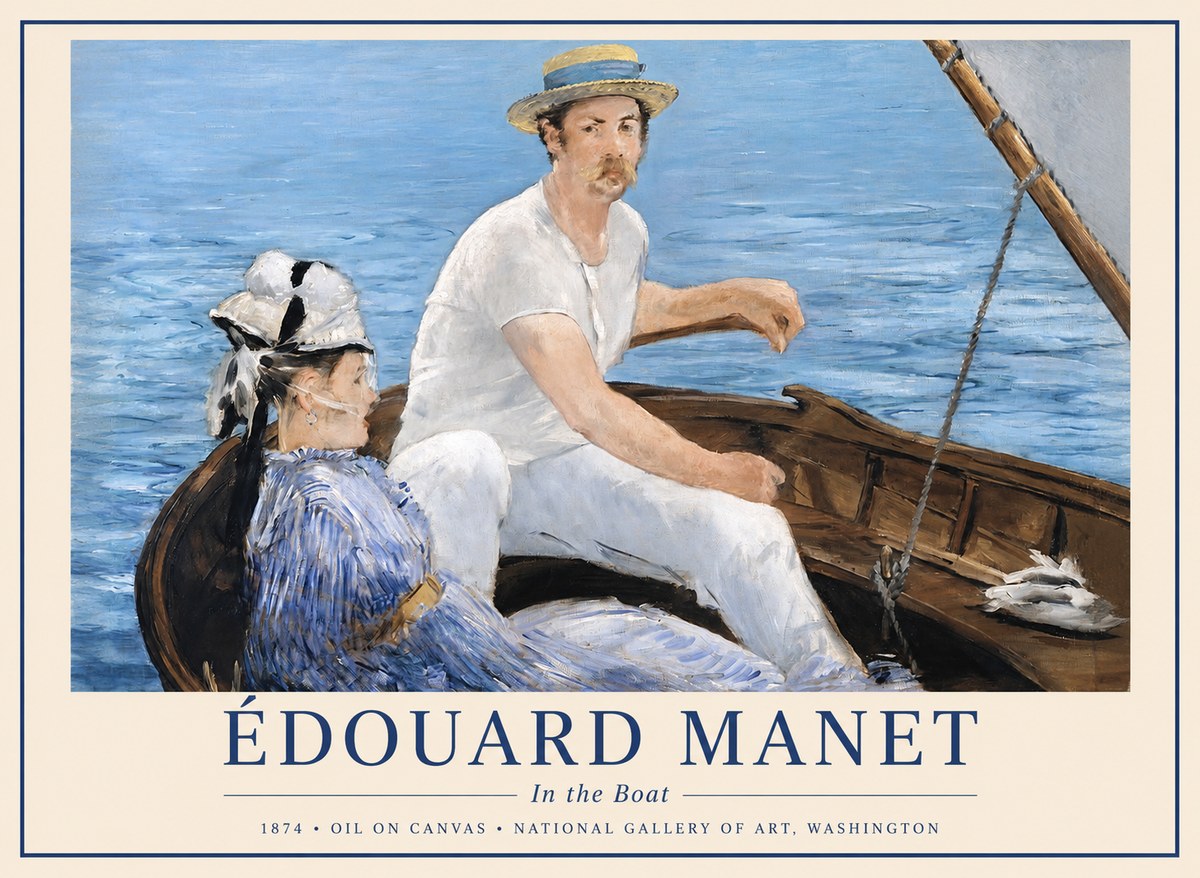 Édouard Manet Boating No6 - Póster