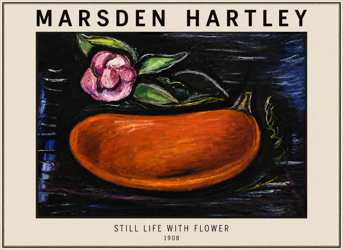 Marsden Hartley Still Life with Flower No3 - Póster
