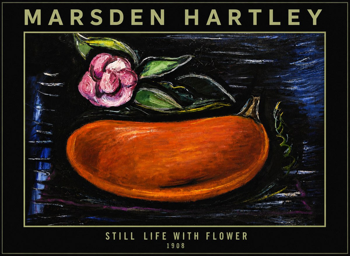 Marsden Hartley Still Life with Flower No4 - Póster