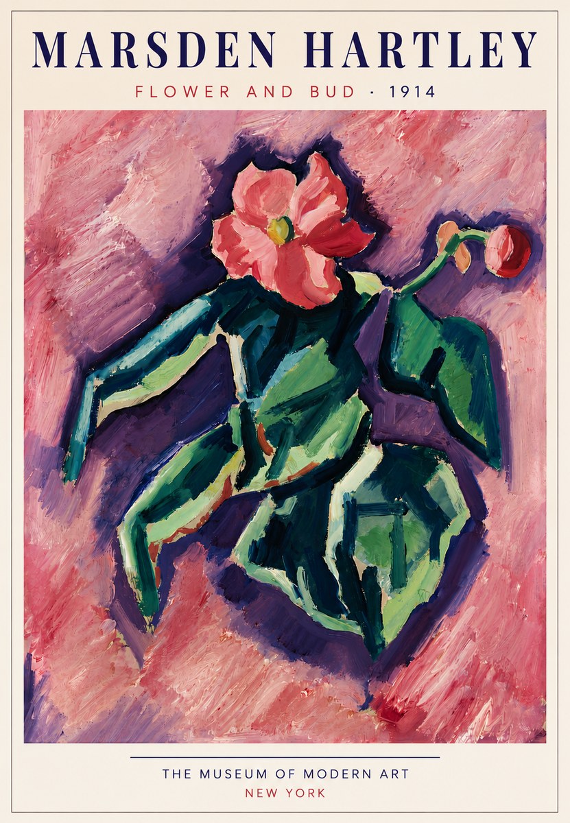 Marsden Hartley Flower and Bud No5 - Póster