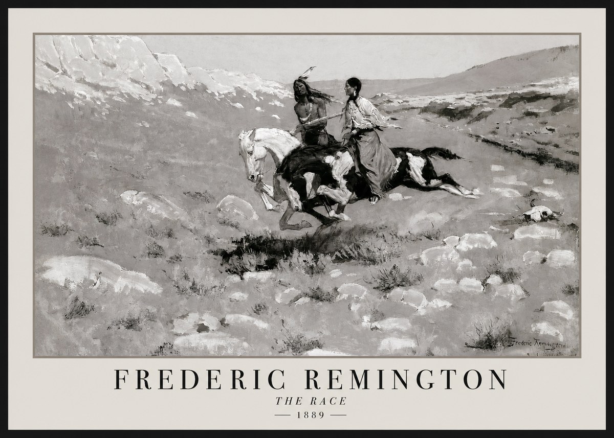 Frederic Remington The Race II No1 - Póster