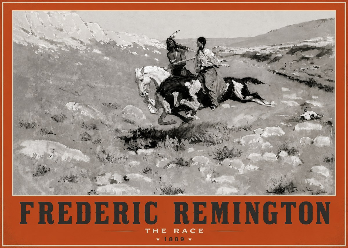 Frederic Remington The Race II No2 - Póster