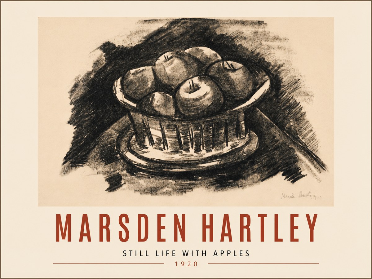 Marsden Hartley Still Life with Apples No5 - Póster
