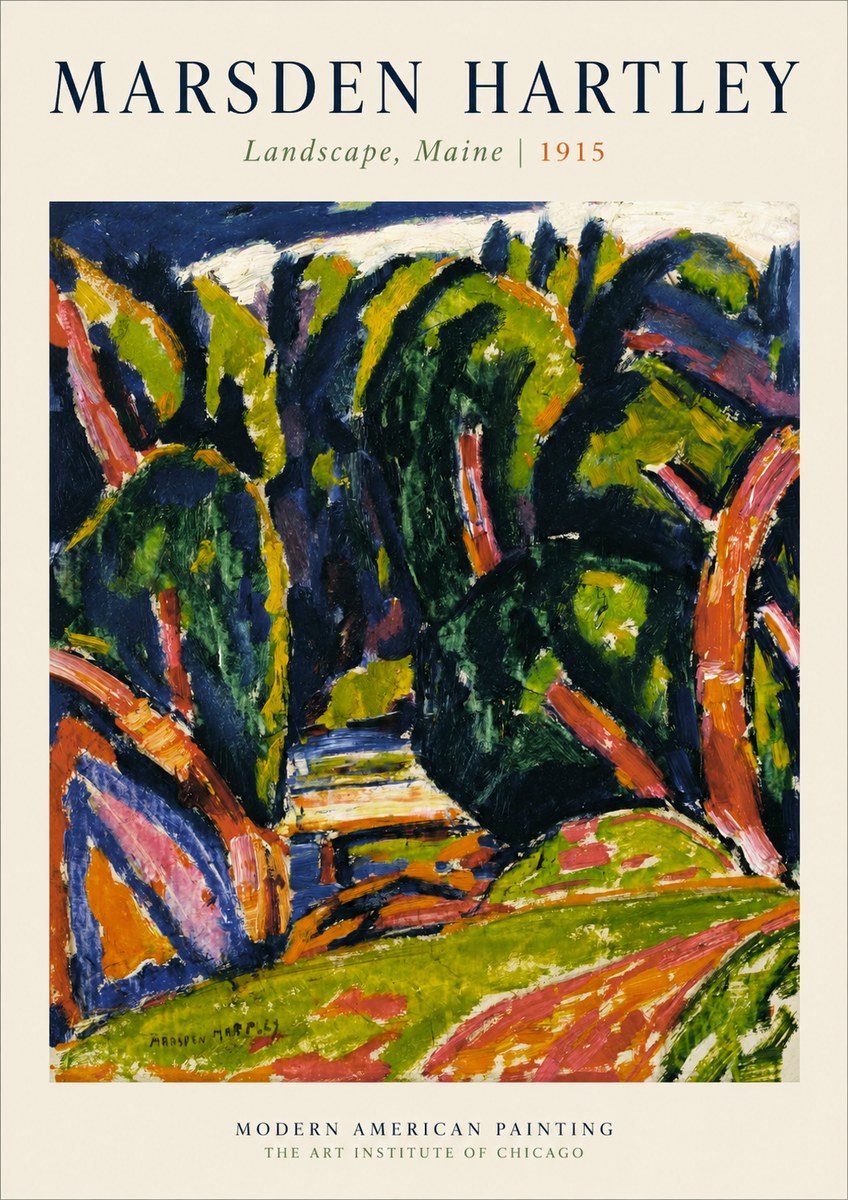 Marsden Hartley Landscape, Maine No1 - Póster