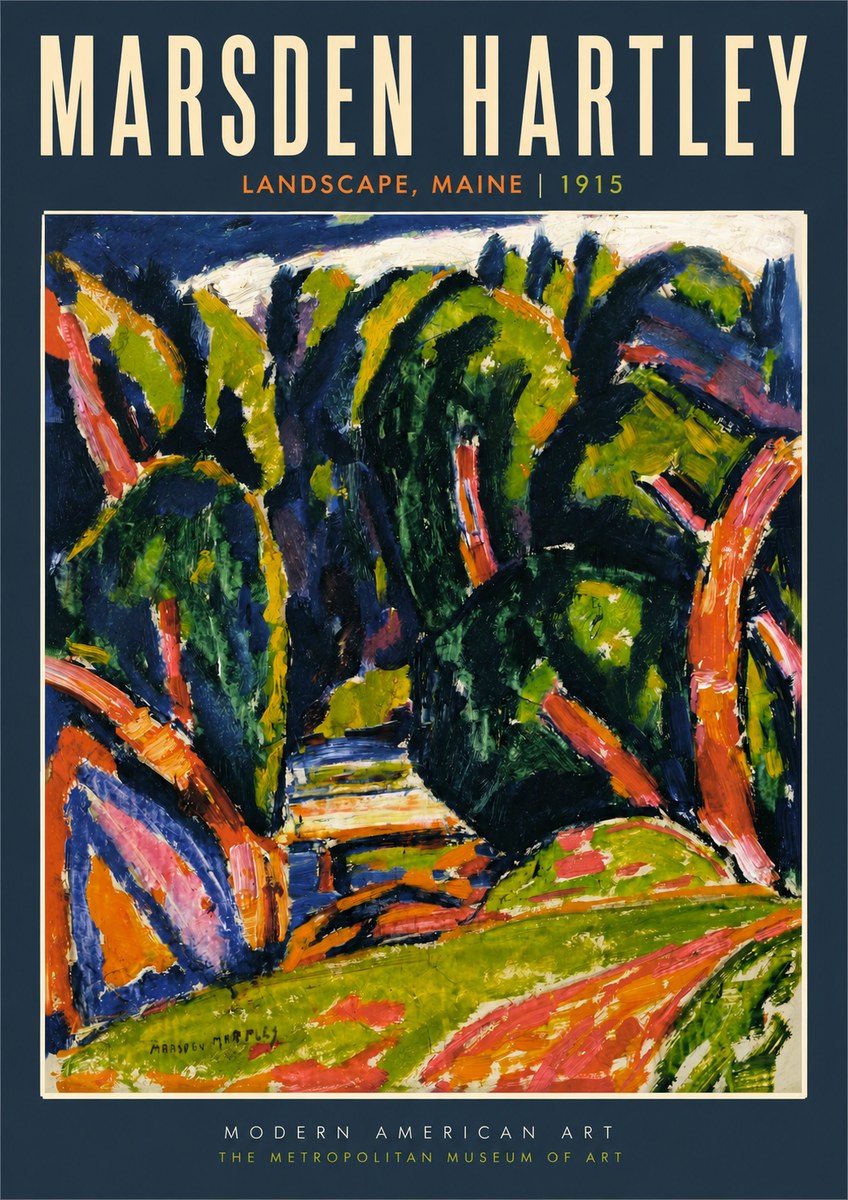 Marsden Hartley Landscape, Maine No2 - Póster