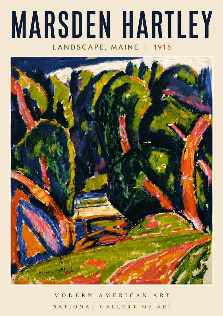 Marsden Hartley Landscape, Maine No4 - Póster