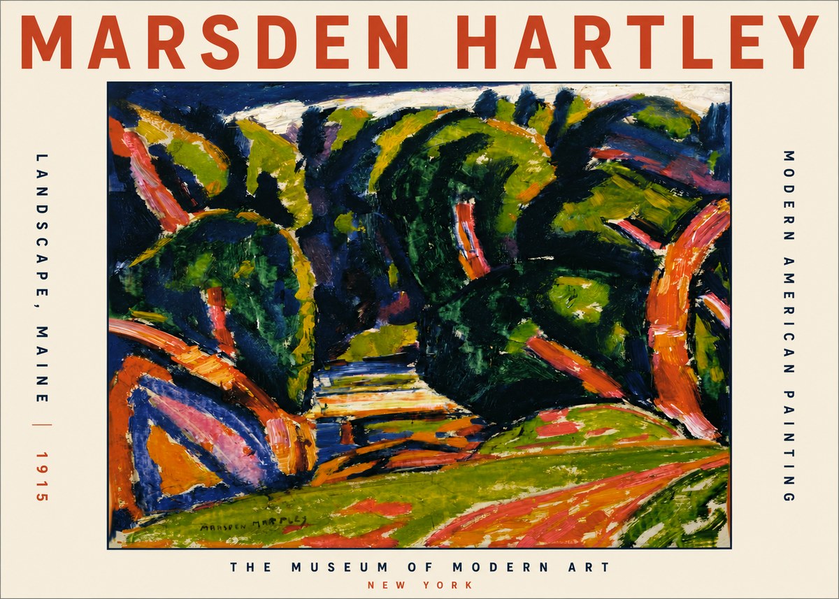 Marsden Hartley Landscape, Maine No5 - Póster