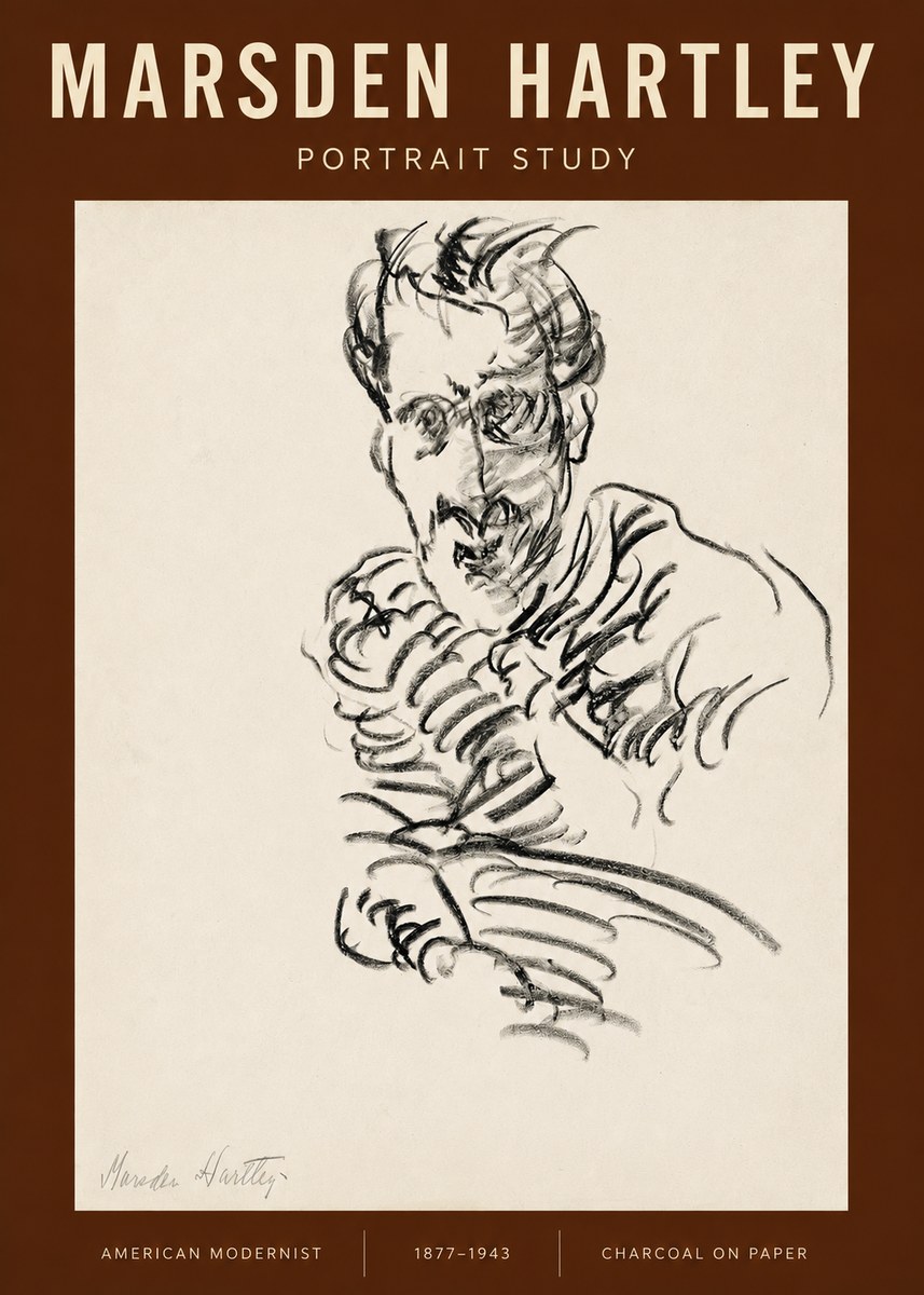 Marsden Hartley Portrait Study No2 - Póster