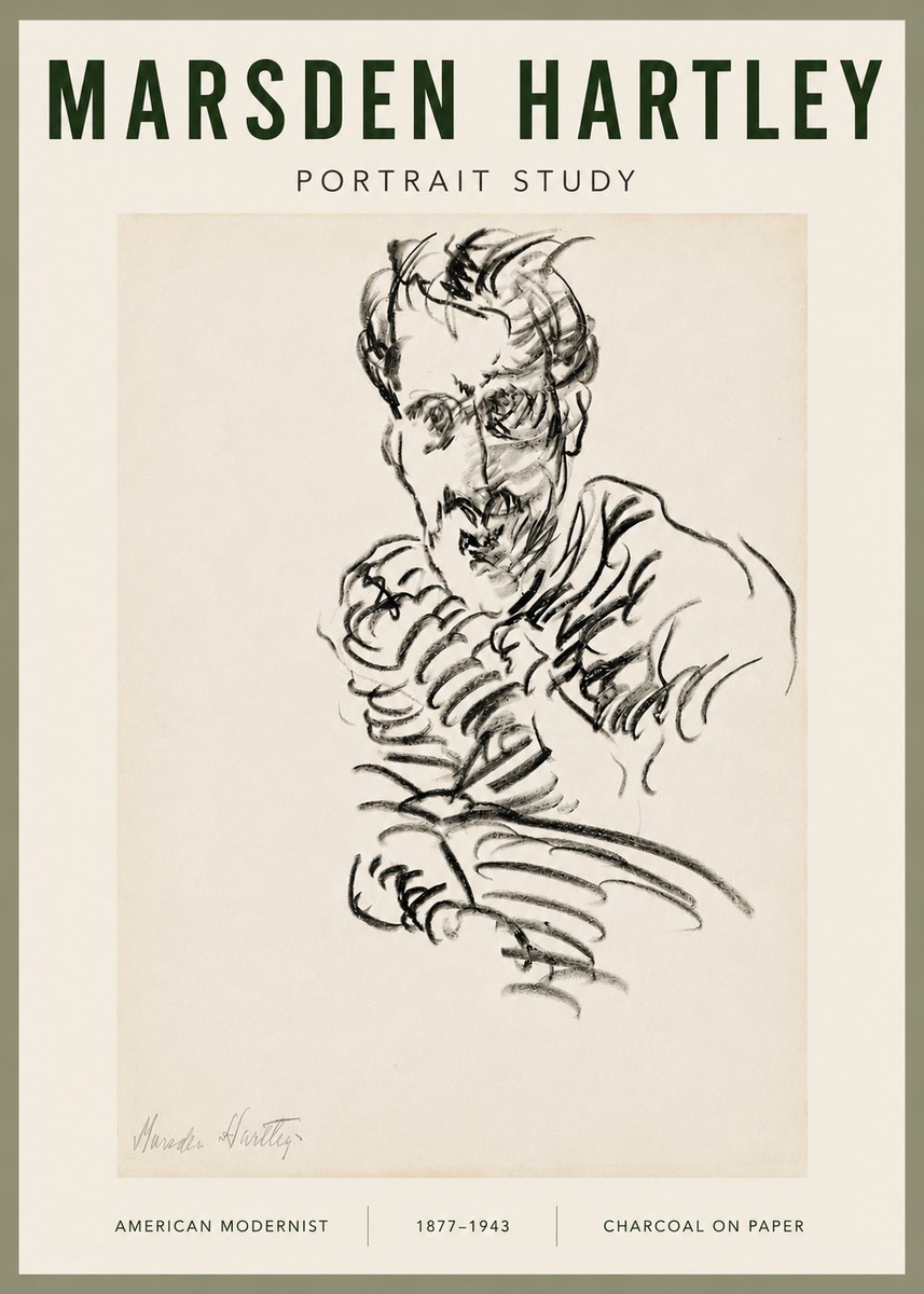 Marsden Hartley Portrait Study No5 - Póster