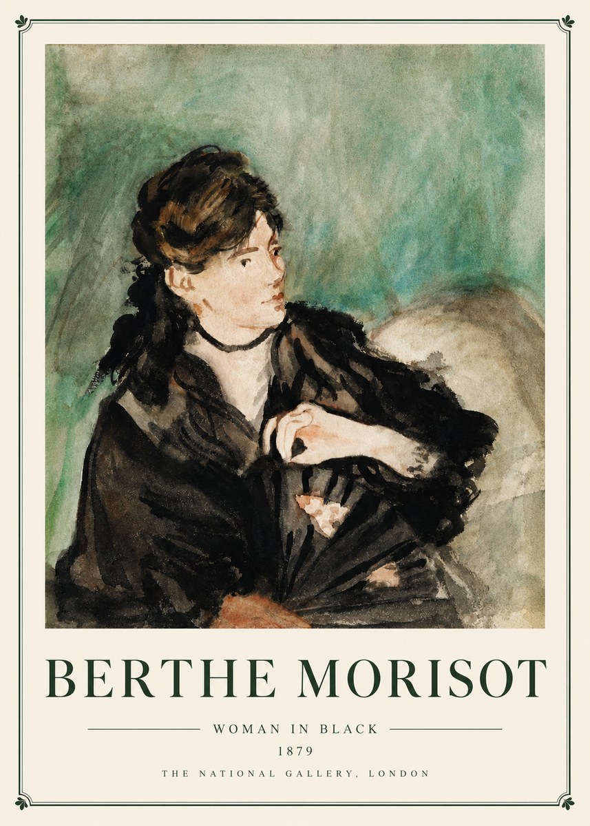 Berthe Morisot Woman in Black No3 - Póster