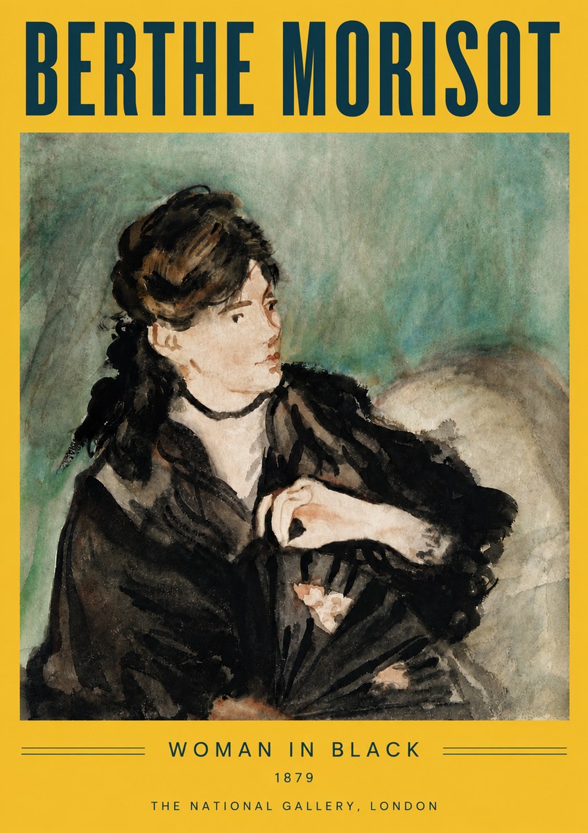 Berthe Morisot Woman in Black No6 - Póster