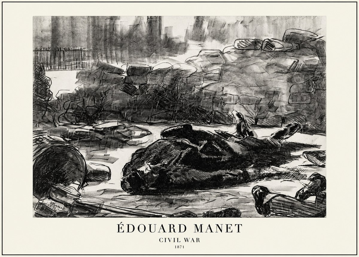 Édouard Manet Civil War No1 - Póster