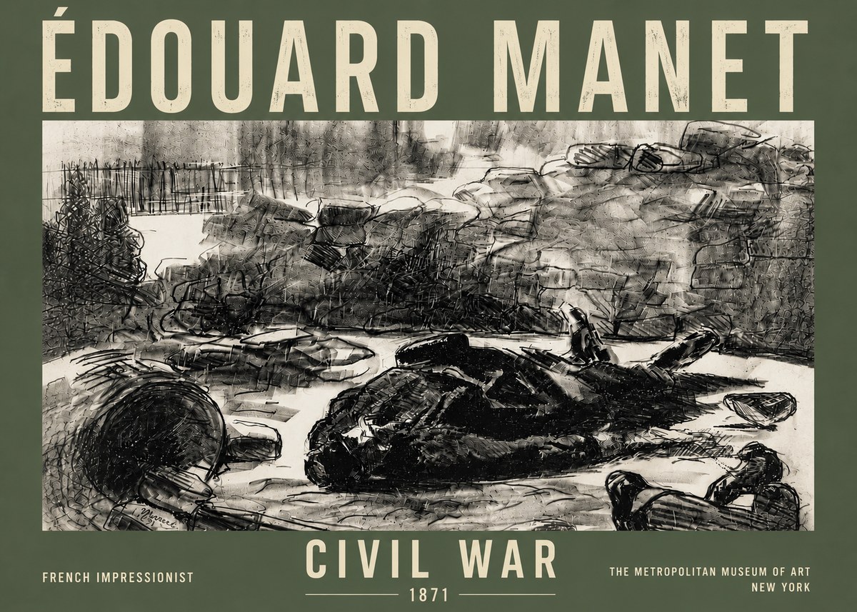 Édouard Manet Civil War No5 - Póster