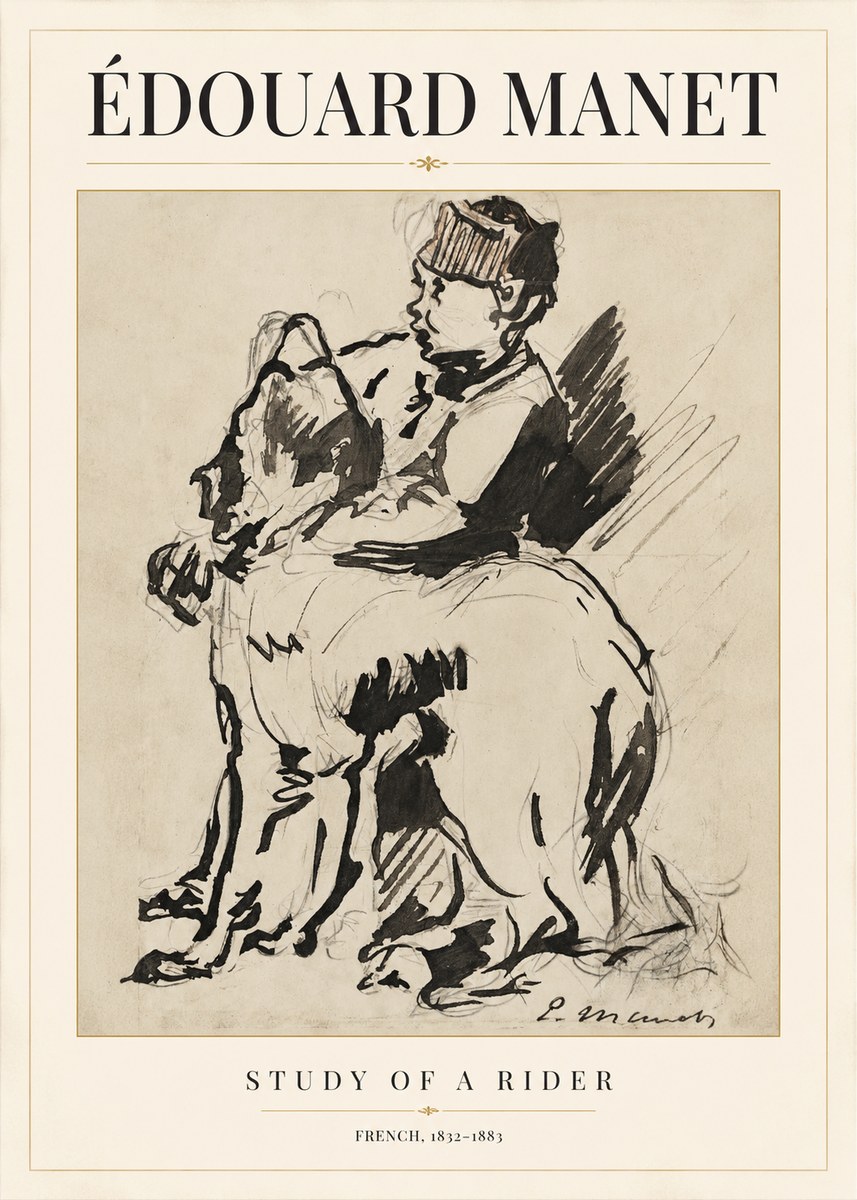 Édouard Manet Study of a Rider No1 - Póster