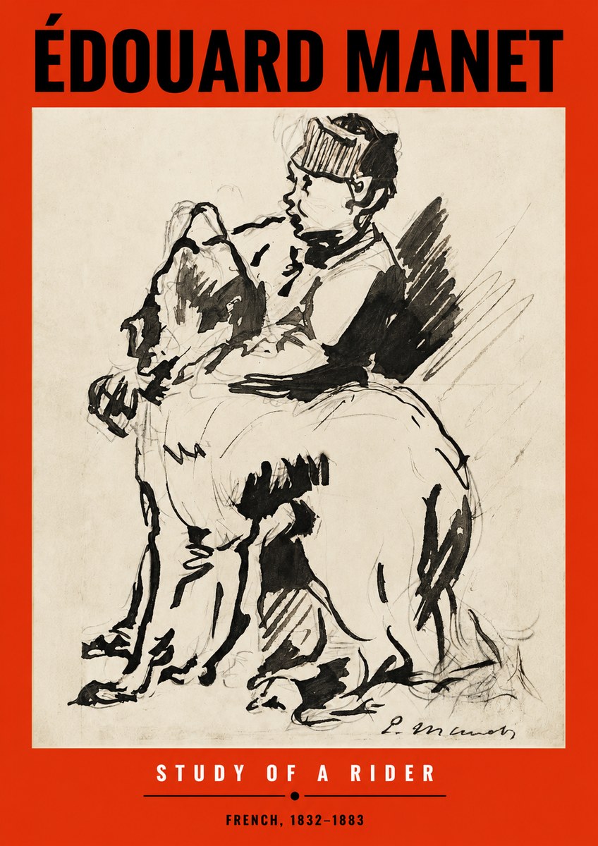 Édouard Manet Study of a Rider No2 - Póster