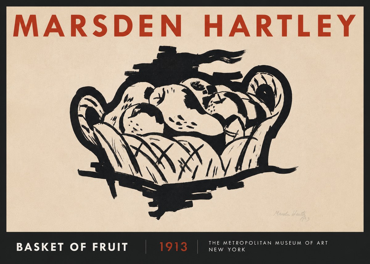 Marsden Hartley Basket of Fruit No2 - Póster