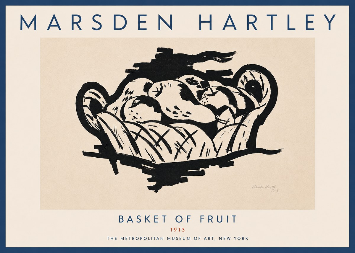 Marsden Hartley Basket of Fruit No5 - Póster